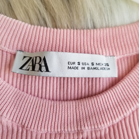 3X$25 Zara Pink Knit Tank Top Size Small - Picture 6 of 8